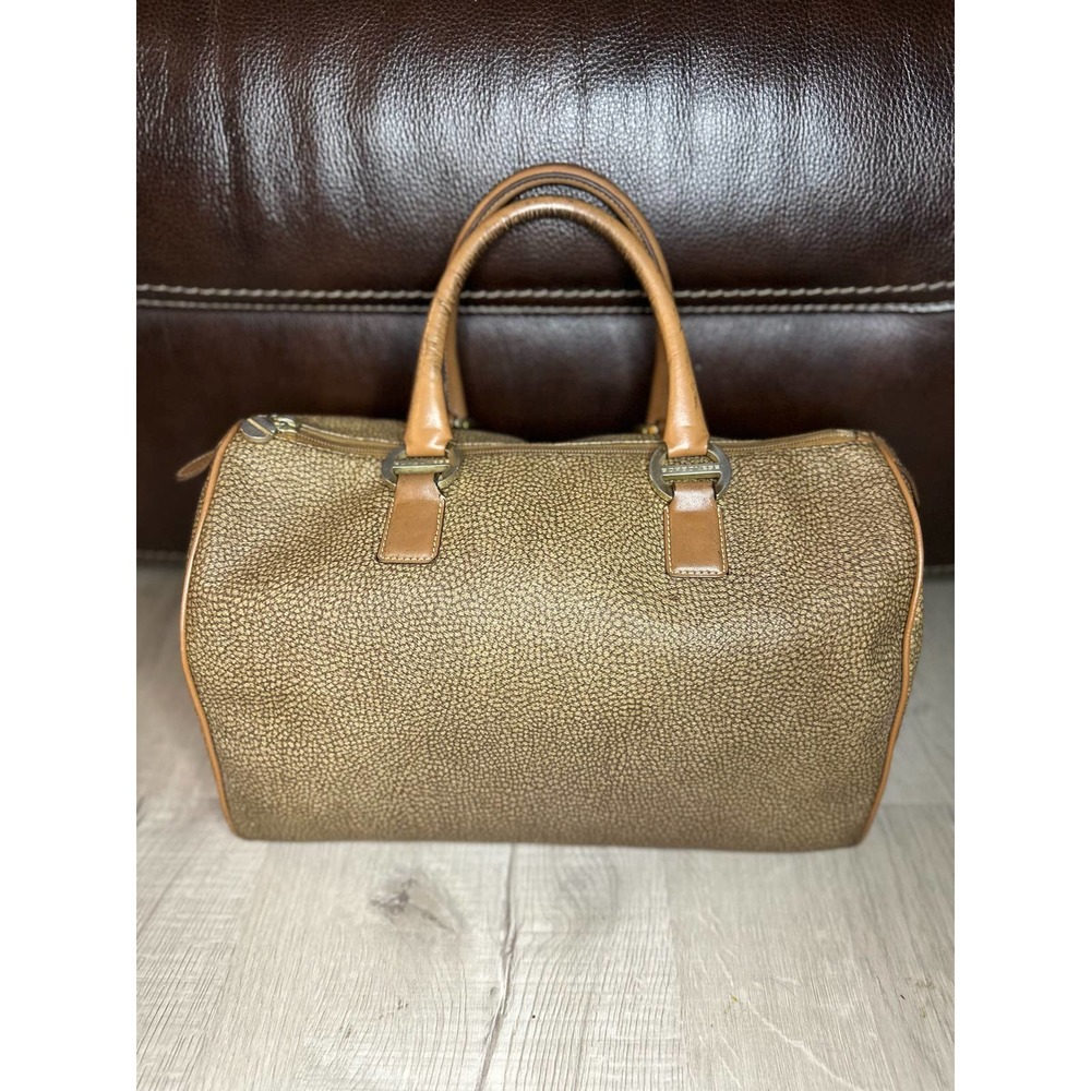 Vintage Borbonese (Italy) leather (speedy) hand bag quail